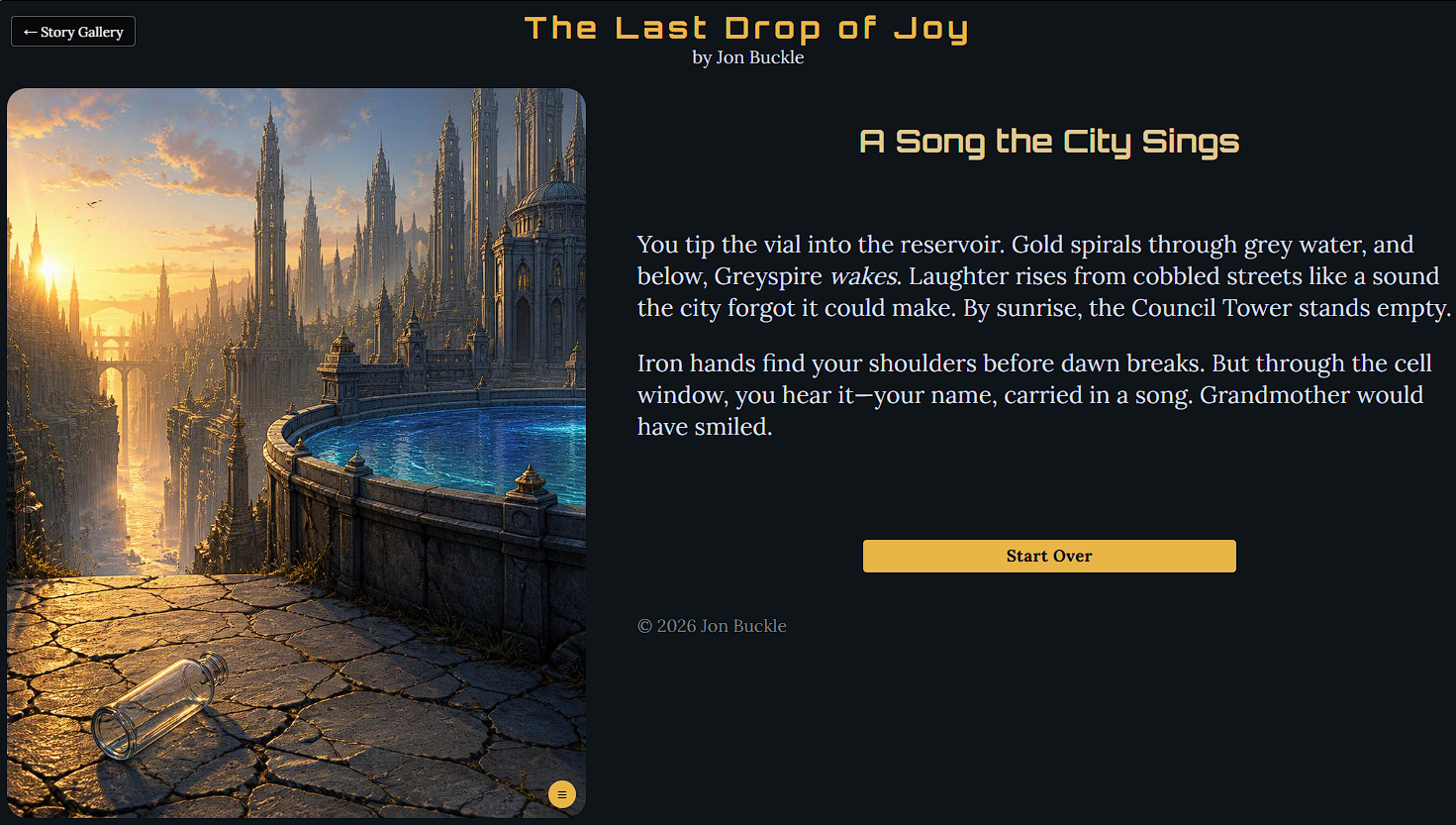 Play page with an image-left layout theme